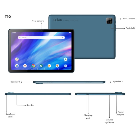 Gtab T10 4GB 64GB Android 13 Tablet