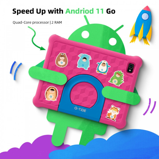 G-TiDE Klap T1 2GB 32GB Android 11 Kids Tablet- Pink
