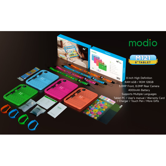 Modio M121 6GB RAM 128GB Rom Android Tablet PC for Kids