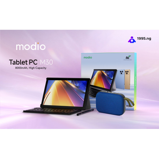 Modio M30 8GB 512GB Android Tablet With Keyboard - Free Bluetooth Speaker