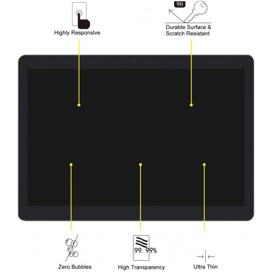 Screen Guard for 10 inch Tablets - Tempered Glass for 10 inch Tablet